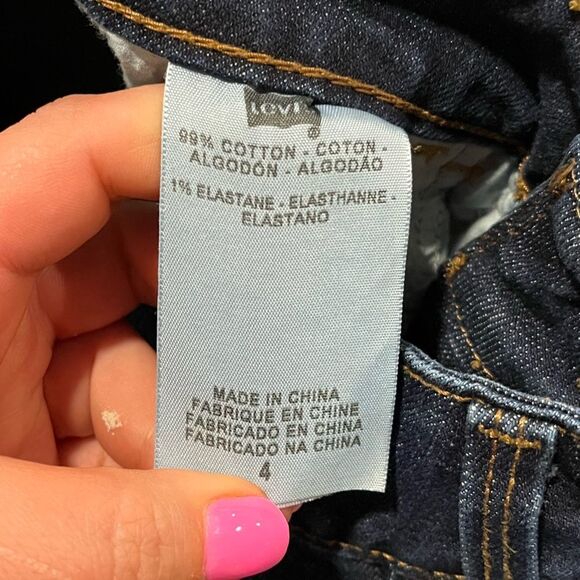 Levi's 526 Slender Boot Cut Jeans Mid Rise Whisker Denim Medium Wash Blue Size 4 - Picture 9 of 11